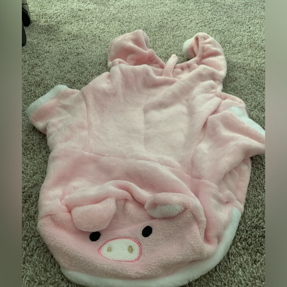 Pink Piglet Hooded Blanket For Dogs Size XS-Small Super Soft Plush Costume NEW